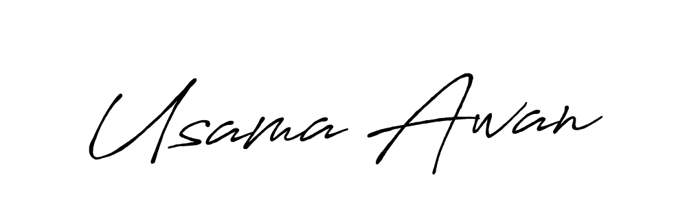 Similarly Antro_Vectra_Bolder is the best handwritten signature design. Signature creator online .You can use it as an online autograph creator for name Usama Awan. Usama Awan signature style 7 images and pictures png