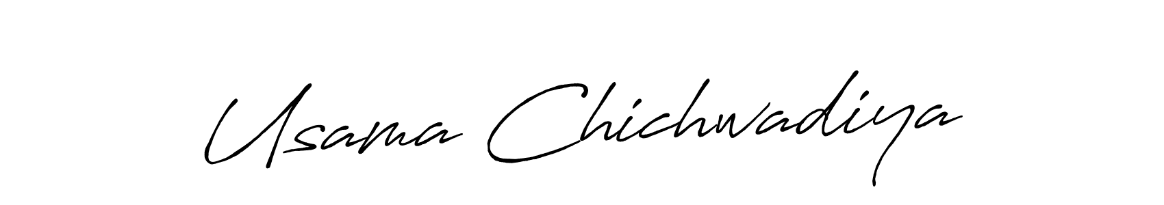 Make a short Usama Chichwadiya signature style. Manage your documents anywhere anytime using Antro_Vectra_Bolder. Create and add eSignatures, submit forms, share and send files easily. Usama Chichwadiya signature style 7 images and pictures png