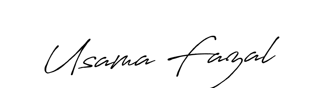 Also we have Usama Fazal name is the best signature style. Create professional handwritten signature collection using Antro_Vectra_Bolder autograph style. Usama Fazal signature style 7 images and pictures png