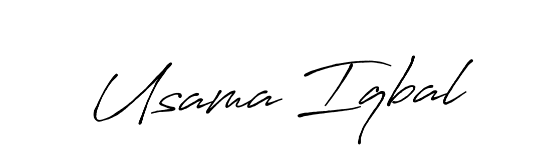 Antro_Vectra_Bolder is a professional signature style that is perfect for those who want to add a touch of class to their signature. It is also a great choice for those who want to make their signature more unique. Get Usama Iqbal name to fancy signature for free. Usama Iqbal signature style 7 images and pictures png