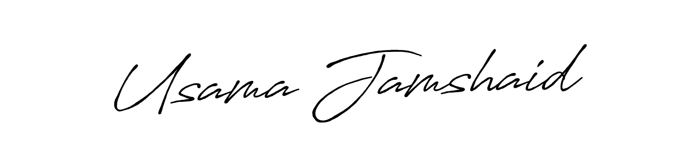 Design your own signature with our free online signature maker. With this signature software, you can create a handwritten (Antro_Vectra_Bolder) signature for name Usama Jamshaid. Usama Jamshaid signature style 7 images and pictures png