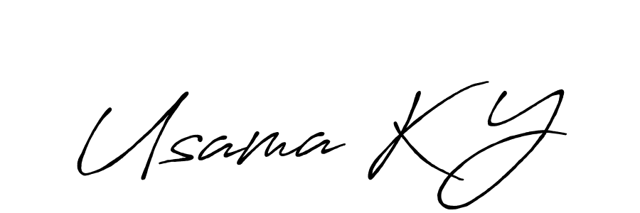 This is the best signature style for the Usama K Y name. Also you like these signature font (Antro_Vectra_Bolder). Mix name signature. Usama K Y signature style 7 images and pictures png