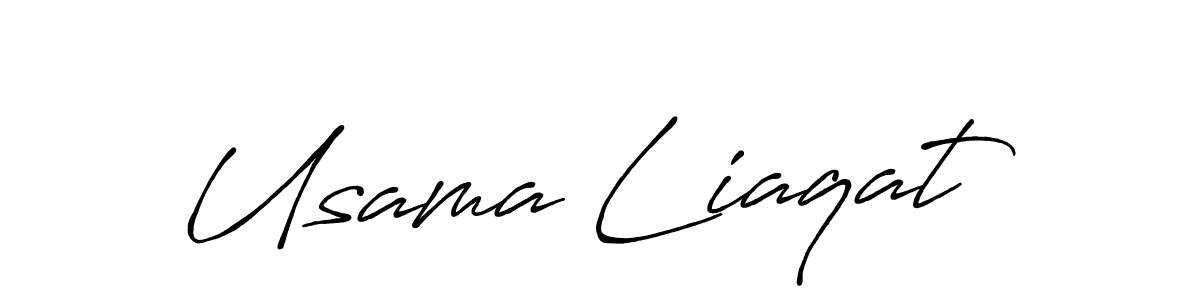 The best way (Antro_Vectra_Bolder) to make a short signature is to pick only two or three words in your name. The name Usama Liaqat include a total of six letters. For converting this name. Usama Liaqat signature style 7 images and pictures png