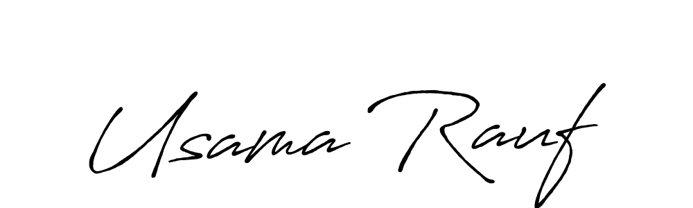 It looks lik you need a new signature style for name Usama Rauf. Design unique handwritten (Antro_Vectra_Bolder) signature with our free signature maker in just a few clicks. Usama Rauf signature style 7 images and pictures png