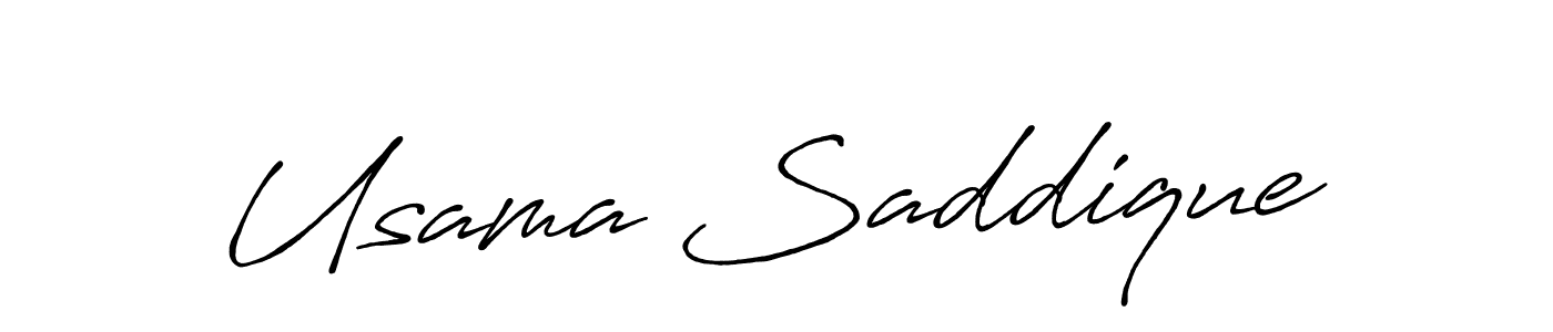 Also we have Usama Saddique name is the best signature style. Create professional handwritten signature collection using Antro_Vectra_Bolder autograph style. Usama Saddique signature style 7 images and pictures png