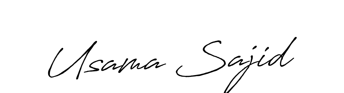 Create a beautiful signature design for name Usama Sajid. With this signature (Antro_Vectra_Bolder) fonts, you can make a handwritten signature for free. Usama Sajid signature style 7 images and pictures png