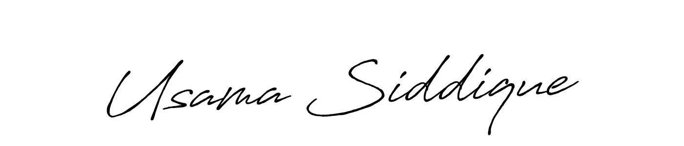 Use a signature maker to create a handwritten signature online. With this signature software, you can design (Antro_Vectra_Bolder) your own signature for name Usama Siddique. Usama Siddique signature style 7 images and pictures png