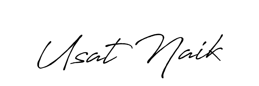 How to make Usat Naik signature? Antro_Vectra_Bolder is a professional autograph style. Create handwritten signature for Usat Naik name. Usat Naik signature style 7 images and pictures png