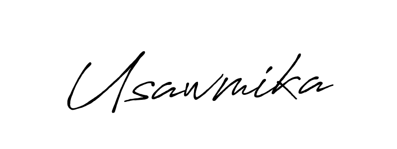 if you are searching for the best signature style for your name Usawmika. so please give up your signature search. here we have designed multiple signature styles  using Antro_Vectra_Bolder. Usawmika signature style 7 images and pictures png