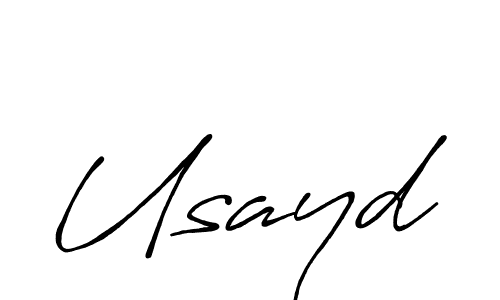 How to make Usayd name signature. Use Antro_Vectra_Bolder style for creating short signs online. This is the latest handwritten sign. Usayd signature style 7 images and pictures png