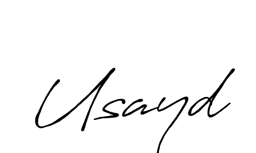 How to make Usayd name signature. Use Antro_Vectra_Bolder style for creating short signs online. This is the latest handwritten sign. Usayd signature style 7 images and pictures png