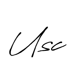 Usc stylish signature style. Best Handwritten Sign (Antro_Vectra_Bolder) for my name. Handwritten Signature Collection Ideas for my name Usc. Usc signature style 7 images and pictures png