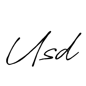 Design your own signature with our free online signature maker. With this signature software, you can create a handwritten (Antro_Vectra_Bolder) signature for name Usd. Usd signature style 7 images and pictures png