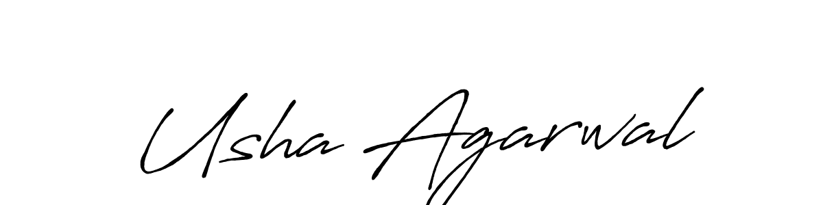 Make a beautiful signature design for name Usha Agarwal. Use this online signature maker to create a handwritten signature for free. Usha Agarwal signature style 7 images and pictures png