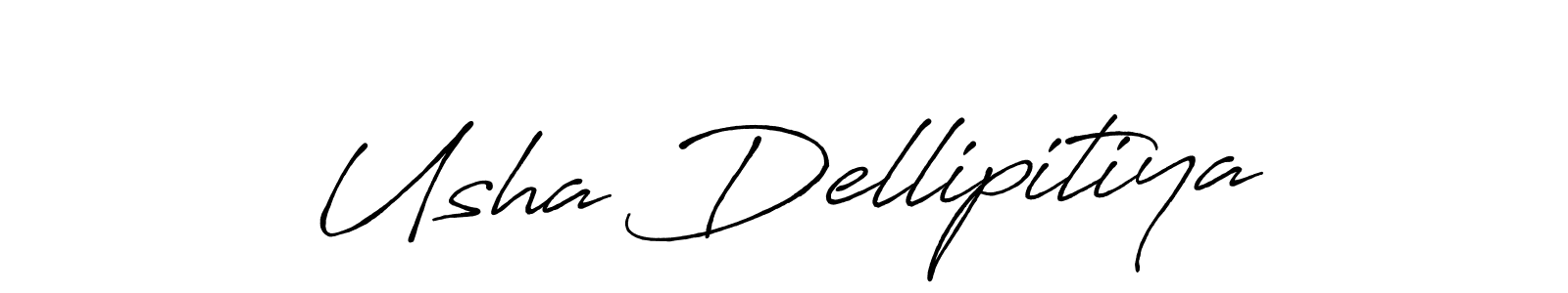 Antro_Vectra_Bolder is a professional signature style that is perfect for those who want to add a touch of class to their signature. It is also a great choice for those who want to make their signature more unique. Get Usha Dellipitiya name to fancy signature for free. Usha Dellipitiya signature style 7 images and pictures png