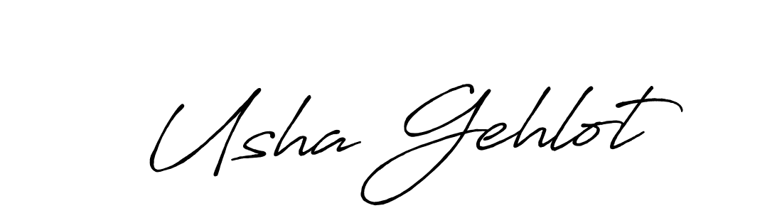 You can use this online signature creator to create a handwritten signature for the name Usha Gehlot. This is the best online autograph maker. Usha Gehlot signature style 7 images and pictures png