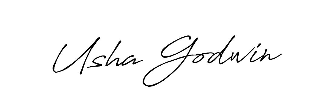 The best way (Antro_Vectra_Bolder) to make a short signature is to pick only two or three words in your name. The name Usha Godwin include a total of six letters. For converting this name. Usha Godwin signature style 7 images and pictures png