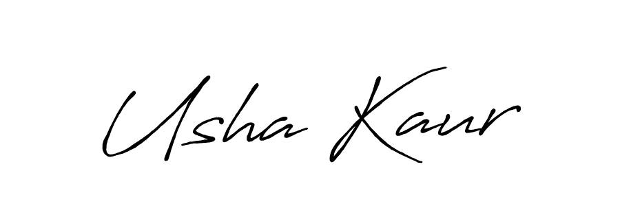 It looks lik you need a new signature style for name Usha Kaur. Design unique handwritten (Antro_Vectra_Bolder) signature with our free signature maker in just a few clicks. Usha Kaur signature style 7 images and pictures png