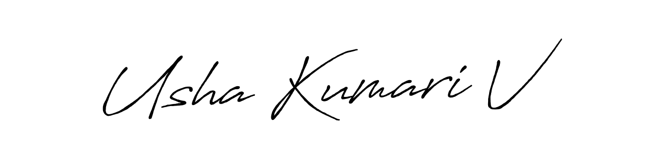 Also we have Usha Kumari V name is the best signature style. Create professional handwritten signature collection using Antro_Vectra_Bolder autograph style. Usha Kumari V signature style 7 images and pictures png