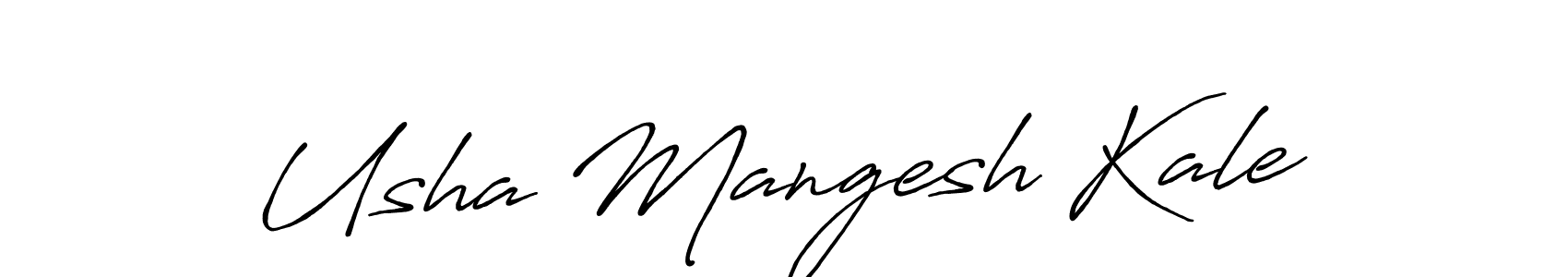 Create a beautiful signature design for name Usha Mangesh Kale. With this signature (Antro_Vectra_Bolder) fonts, you can make a handwritten signature for free. Usha Mangesh Kale signature style 7 images and pictures png