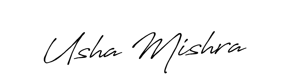 The best way (Antro_Vectra_Bolder) to make a short signature is to pick only two or three words in your name. The name Usha Mishra include a total of six letters. For converting this name. Usha Mishra signature style 7 images and pictures png