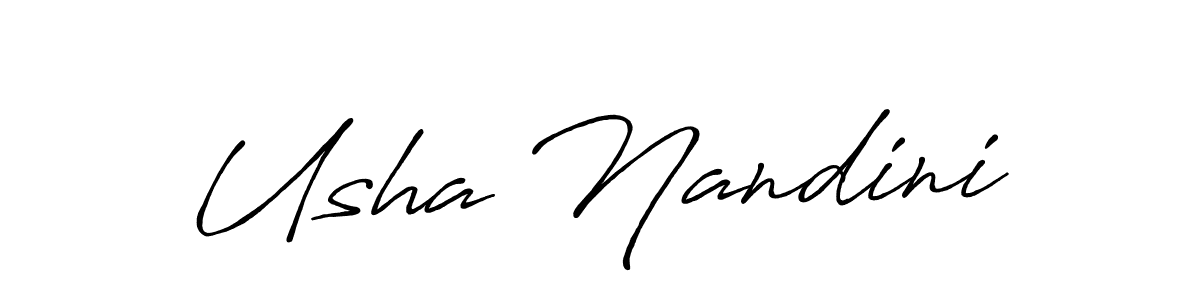 Design your own signature with our free online signature maker. With this signature software, you can create a handwritten (Antro_Vectra_Bolder) signature for name Usha Nandini. Usha Nandini signature style 7 images and pictures png