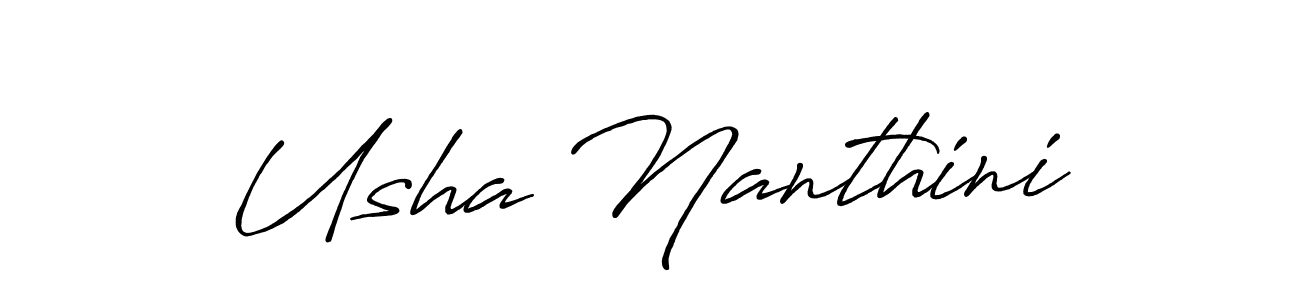 The best way (Antro_Vectra_Bolder) to make a short signature is to pick only two or three words in your name. The name Usha Nanthini include a total of six letters. For converting this name. Usha Nanthini signature style 7 images and pictures png