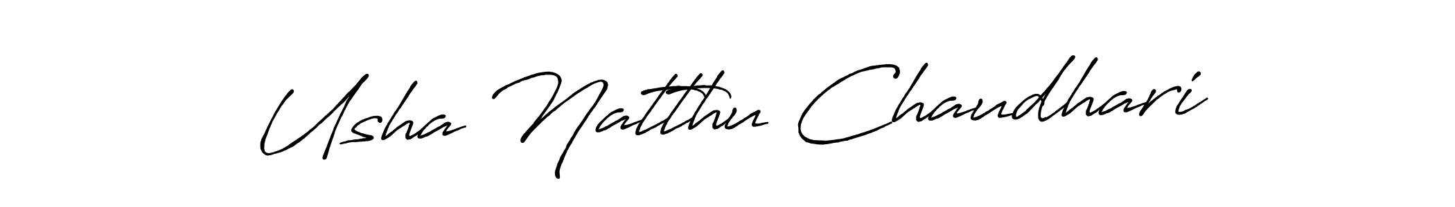 if you are searching for the best signature style for your name Usha Natthu Chaudhari. so please give up your signature search. here we have designed multiple signature styles  using Antro_Vectra_Bolder. Usha Natthu Chaudhari signature style 7 images and pictures png
