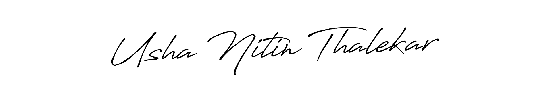 How to make Usha Nitin Thalekar signature? Antro_Vectra_Bolder is a professional autograph style. Create handwritten signature for Usha Nitin Thalekar name. Usha Nitin Thalekar signature style 7 images and pictures png