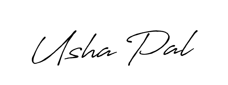 Usha Pal stylish signature style. Best Handwritten Sign (Antro_Vectra_Bolder) for my name. Handwritten Signature Collection Ideas for my name Usha Pal. Usha Pal signature style 7 images and pictures png