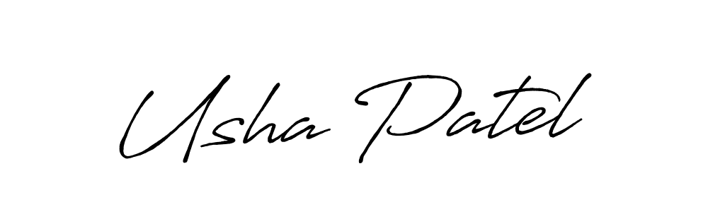Usha Patel stylish signature style. Best Handwritten Sign (Antro_Vectra_Bolder) for my name. Handwritten Signature Collection Ideas for my name Usha Patel. Usha Patel signature style 7 images and pictures png