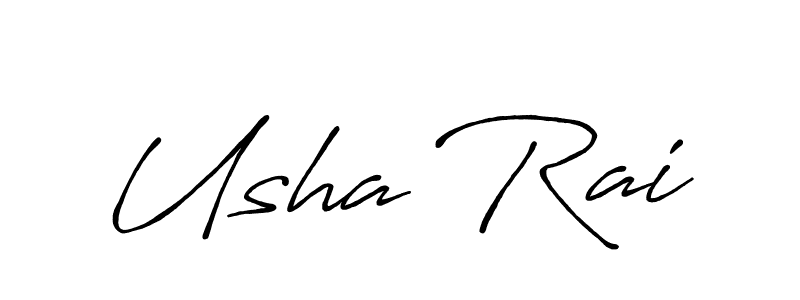 The best way (Antro_Vectra_Bolder) to make a short signature is to pick only two or three words in your name. The name Usha Rai include a total of six letters. For converting this name. Usha Rai signature style 7 images and pictures png