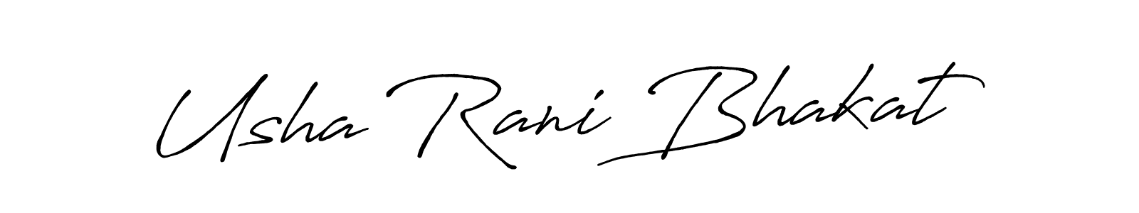 Make a beautiful signature design for name Usha Rani Bhakat. With this signature (Antro_Vectra_Bolder) style, you can create a handwritten signature for free. Usha Rani Bhakat signature style 7 images and pictures png