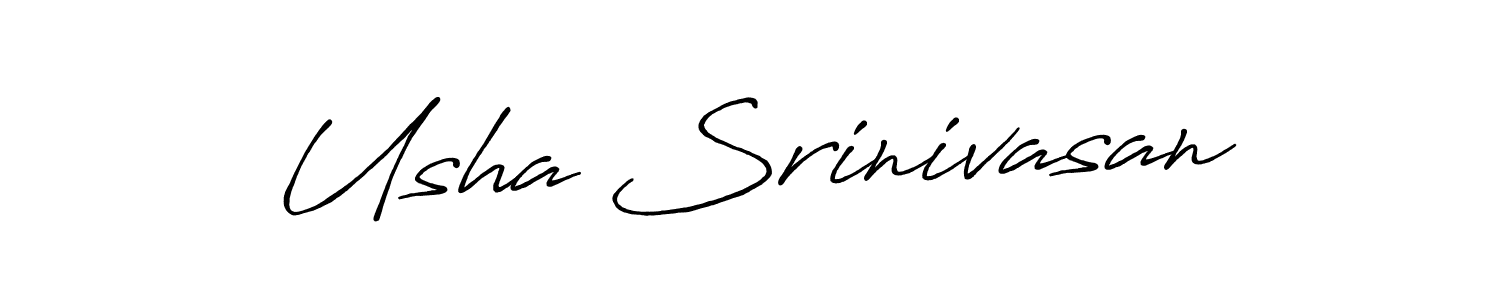 You should practise on your own different ways (Antro_Vectra_Bolder) to write your name (Usha Srinivasan) in signature. don't let someone else do it for you. Usha Srinivasan signature style 7 images and pictures png