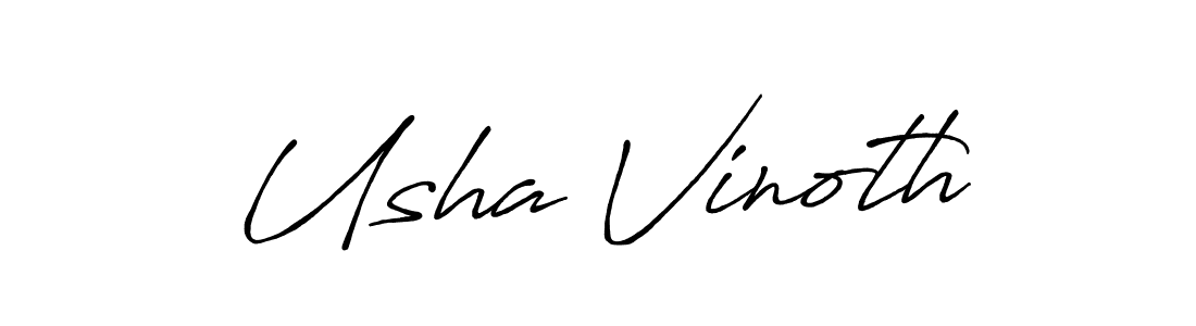 Use a signature maker to create a handwritten signature online. With this signature software, you can design (Antro_Vectra_Bolder) your own signature for name Usha Vinoth. Usha Vinoth signature style 7 images and pictures png