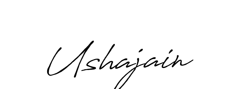 Create a beautiful signature design for name Ushajain. With this signature (Antro_Vectra_Bolder) fonts, you can make a handwritten signature for free. Ushajain signature style 7 images and pictures png