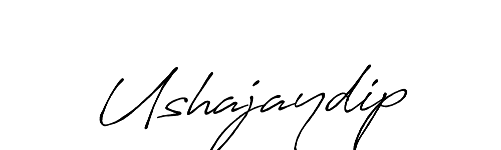 Also we have Ushajaydip name is the best signature style. Create professional handwritten signature collection using Antro_Vectra_Bolder autograph style. Ushajaydip signature style 7 images and pictures png
