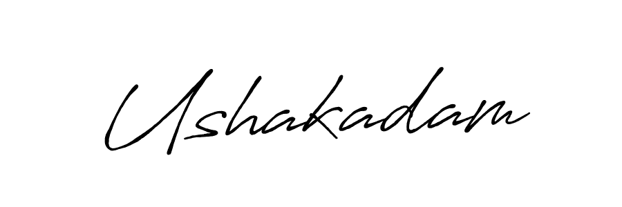 Also we have Ushakadam name is the best signature style. Create professional handwritten signature collection using Antro_Vectra_Bolder autograph style. Ushakadam signature style 7 images and pictures png