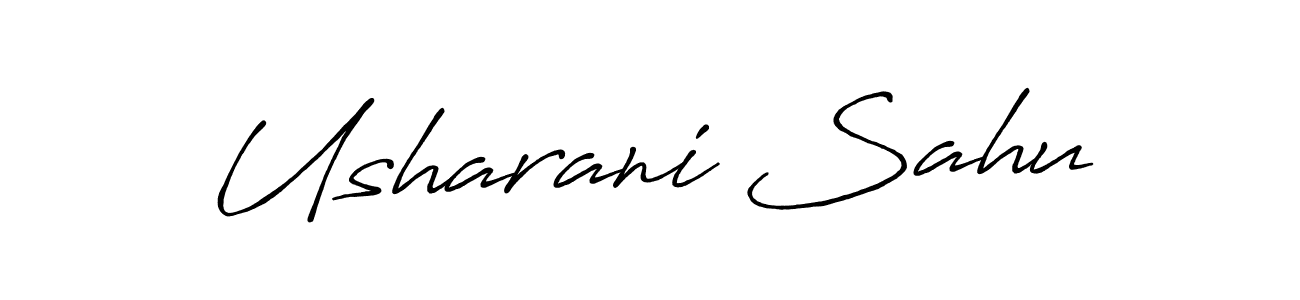 Create a beautiful signature design for name Usharani Sahu. With this signature (Antro_Vectra_Bolder) fonts, you can make a handwritten signature for free. Usharani Sahu signature style 7 images and pictures png