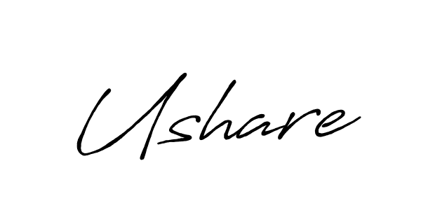 How to make Ushare name signature. Use Antro_Vectra_Bolder style for creating short signs online. This is the latest handwritten sign. Ushare signature style 7 images and pictures png