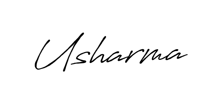 Create a beautiful signature design for name Usharma. With this signature (Antro_Vectra_Bolder) fonts, you can make a handwritten signature for free. Usharma signature style 7 images and pictures png