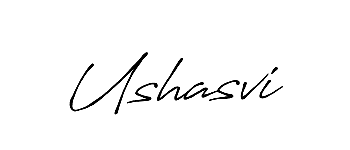 Use a signature maker to create a handwritten signature online. With this signature software, you can design (Antro_Vectra_Bolder) your own signature for name Ushasvi. Ushasvi signature style 7 images and pictures png