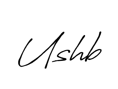 Make a beautiful signature design for name Ushb. With this signature (Antro_Vectra_Bolder) style, you can create a handwritten signature for free. Ushb signature style 7 images and pictures png