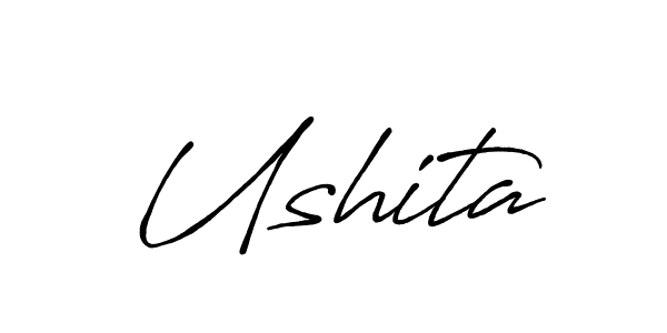 Ushita stylish signature style. Best Handwritten Sign (Antro_Vectra_Bolder) for my name. Handwritten Signature Collection Ideas for my name Ushita. Ushita signature style 7 images and pictures png