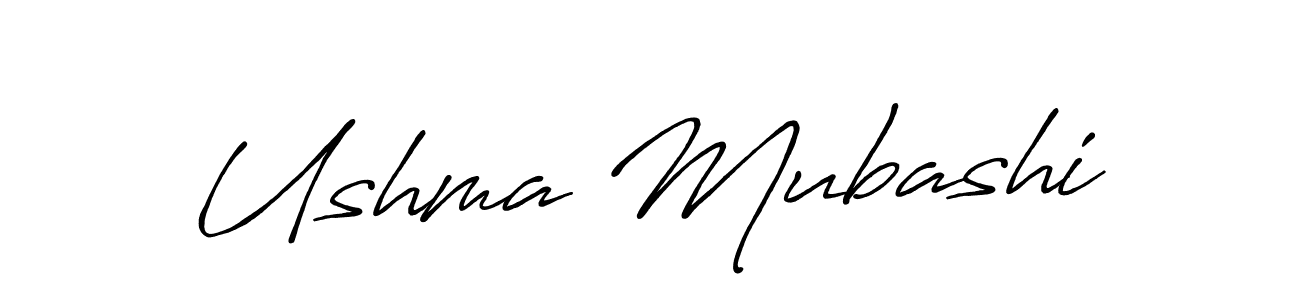 Ushma Mubashi stylish signature style. Best Handwritten Sign (Antro_Vectra_Bolder) for my name. Handwritten Signature Collection Ideas for my name Ushma Mubashi. Ushma Mubashi signature style 7 images and pictures png