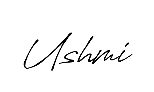 Make a beautiful signature design for name Ushmi. With this signature (Antro_Vectra_Bolder) style, you can create a handwritten signature for free. Ushmi signature style 7 images and pictures png