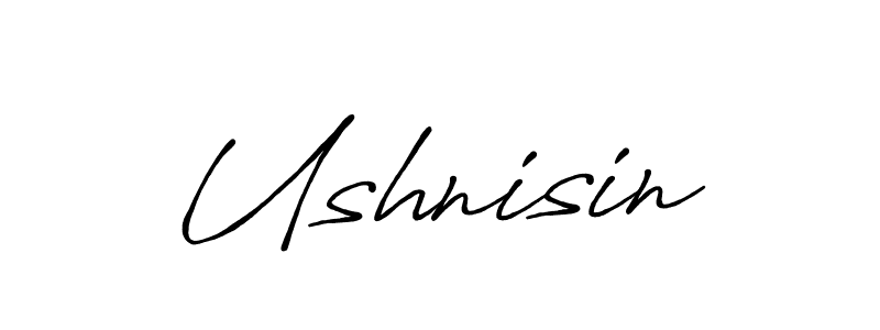 Design your own signature with our free online signature maker. With this signature software, you can create a handwritten (Antro_Vectra_Bolder) signature for name Ushnisin. Ushnisin signature style 7 images and pictures png