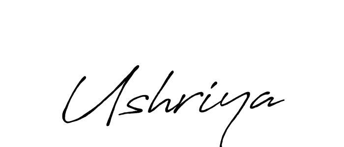 Similarly Antro_Vectra_Bolder is the best handwritten signature design. Signature creator online .You can use it as an online autograph creator for name Ushriya. Ushriya signature style 7 images and pictures png