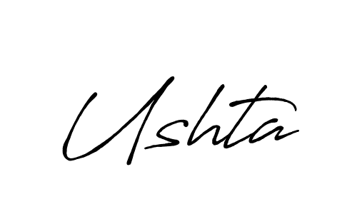 Create a beautiful signature design for name Ushta. With this signature (Antro_Vectra_Bolder) fonts, you can make a handwritten signature for free. Ushta signature style 7 images and pictures png