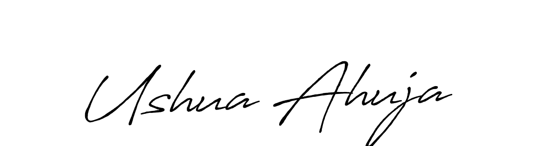 Create a beautiful signature design for name Ushua Ahuja. With this signature (Antro_Vectra_Bolder) fonts, you can make a handwritten signature for free. Ushua Ahuja signature style 7 images and pictures png